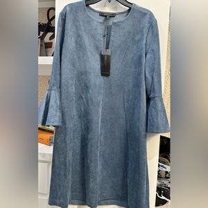 Bcbg faux suede dress sz small nwt